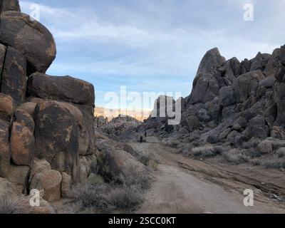 Vue panoramique de l'Alabama Hills National Scenic Area à Lone Pine, Californie Banque D'Images