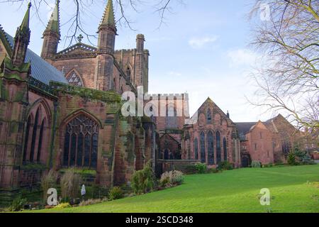Grande cathédrale à Chester, Royaume-Uni Banque D'Images
