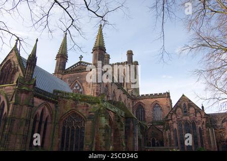 Grande cathédrale à Chester, Royaume-Uni Banque D'Images