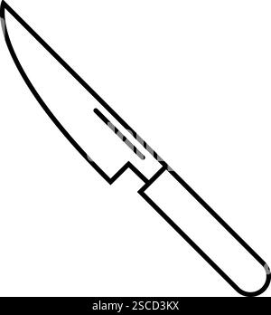 Vecteur d'icône de couteau de cuisine. Ustensiles signes et symboles. Illustration de Vecteur