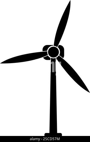 Panneau pour éolienne. Signes et symboles énergétiques. Illustration de Vecteur