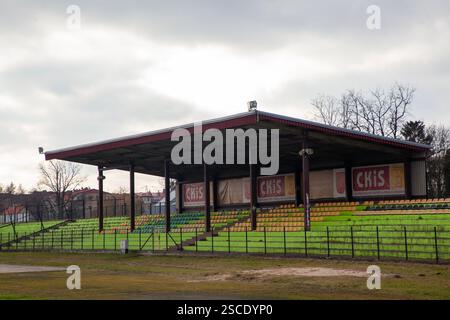 Stadion CKiS-u w Pruszczu Gdańskim - MKS Czarni Pruszcz Gdański Banque D'Images