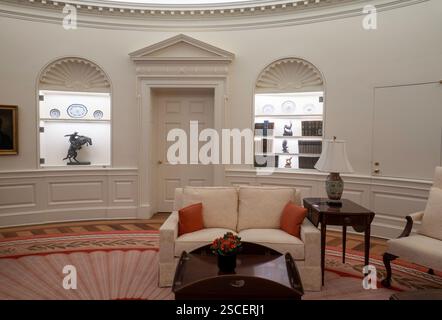 Réplique du Bureau ovale des présidents à la New York Historical Society & Library, NYC, États-Unis Banque D'Images