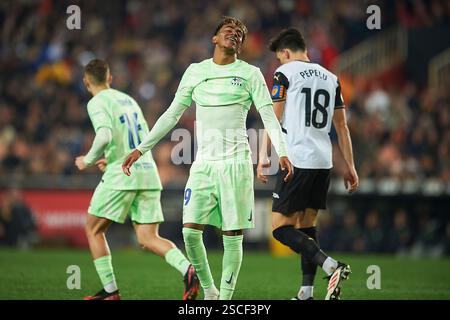 Valencia, Espagne , 6, février 2025. Lamine Yamal du FC Barcelone en quart de finale espagnole de la Copa del Rey. Crédit : Vicente Vidal Fernandez/Alamy Live News Banque D'Images