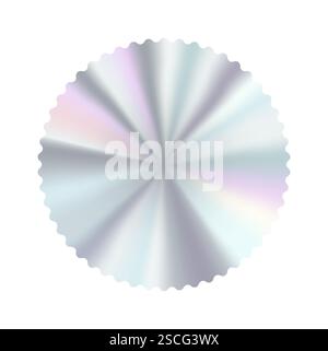 Ensemble d'autocollants holographiques avec badges dégradés métalliques brillants, étiquettes Vintage, icônes de vente premium et étiquettes de réduction pour les entreprises Illustration de Vecteur