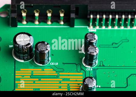 Gros plan de la macro de la carte électronique Banque D'Images