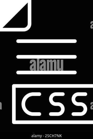 Illustration de conception d'icône vectorielle CSS Illustration de Vecteur