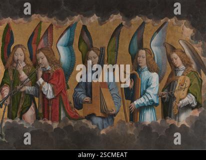 Music-Making Angels, 1483-1494. Banque D'Images