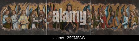 Dieu le Père avec des anges chanteurs et musiciens, 1483-1494. Banque D'Images