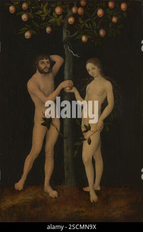 Adam et Eve, 1528-1530. Banque D'Images