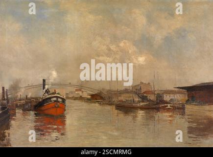 Les Docks la Villette à Paris, 1885. Banque D'Images