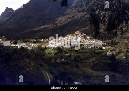 Le village de montagne de Fataga sur Gran Canaria. [traduction automatique] Banque D'Images