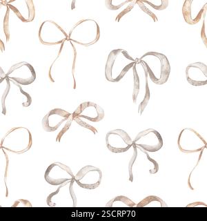Fond de modèle sans couture vintage avec des arcs bruns Banque D'Images