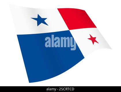 Motif drapeau panaméen agitant avec chemin de détourage Banque D'Images