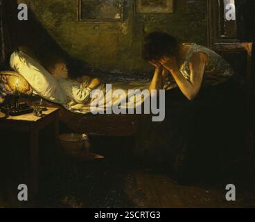 L'enfant malade, 1906. Banque D'Images