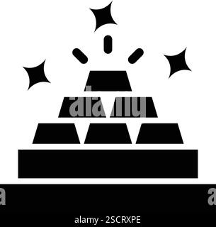 Lingots d'or illustration de conception d'icône de vecteur Illustration de Vecteur