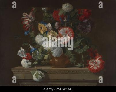 Fleurs ; Flower-Piece, entre 1655 et 1699. Banque D'Images