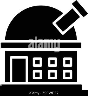 Illustration de conception d'icône de vecteur d'observatoire Illustration de Vecteur