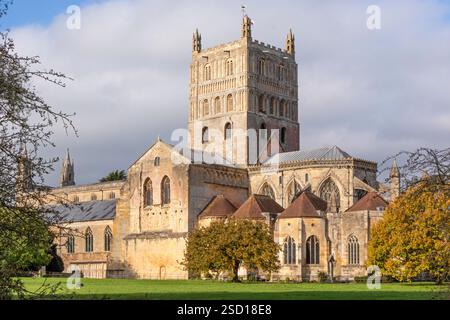 Abbaye de Tewkesbury ancien monastère bénédictin, Tewkesbury, Goucestershire, Angleterre, Royaume-Uni Banque D'Images