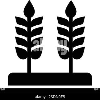 Illustration de conception d'icône de vecteur de blé Illustration de Vecteur