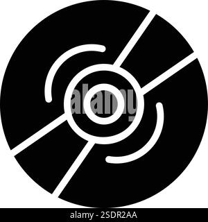 Illustration de conception d'icône vectorielle de disque compact Illustration de Vecteur