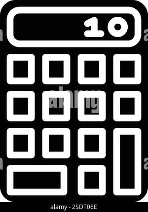 Illustration de la conception de l'icône du vecteur de la calculatrice Illustration de Vecteur