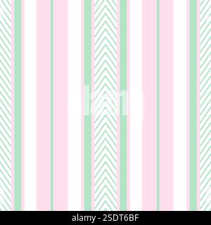 Motif sans couture avec des rayures verticales en rose pastel doux et vert menthe Illustration de Vecteur