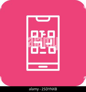 Illustration de conception d'icône de vecteur de code QR Illustration de Vecteur