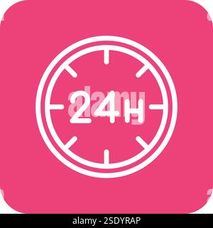 Illustration de conception d'icône de vecteur de 24 heures Illustration de Vecteur