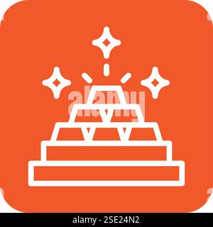 Lingots d'or illustration de conception d'icône de vecteur Illustration de Vecteur