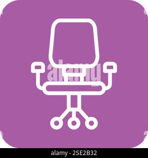 Chaise de bureau Vector Icon Design illustration Illustration de Vecteur
