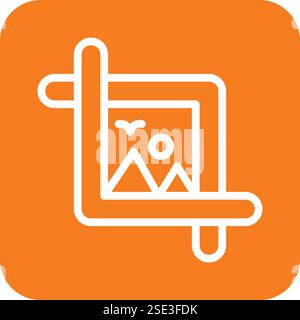 Outil de recadrage icône vectorielle illustration de conception Illustration de Vecteur