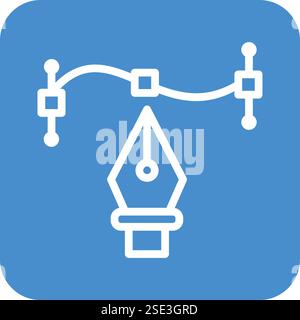 Icône vectorielle de l'outil Plume illustration de conception Illustration de Vecteur