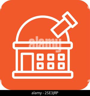 Illustration de conception d'icône de vecteur d'observatoire Illustration de Vecteur