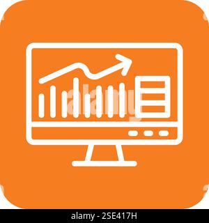 Rapport des ventes Vector icône Design illustration Illustration de Vecteur