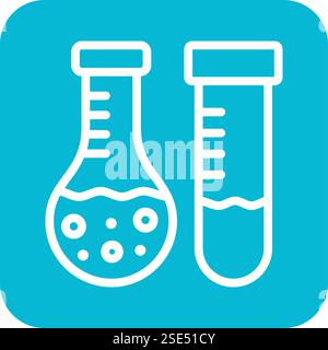 Illustration de conception d'icône vectorielle de test en laboratoire Illustration de Vecteur