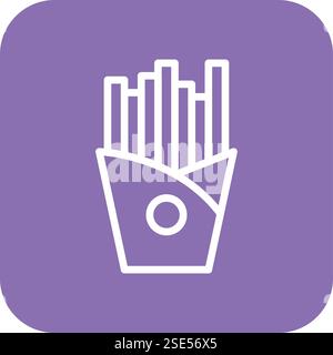 Illustration de conception d'icône vectorielle de frites Illustration de Vecteur