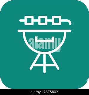 Illustration de conception d'icône de vecteur d'équipement de barbecue Illustration de Vecteur
