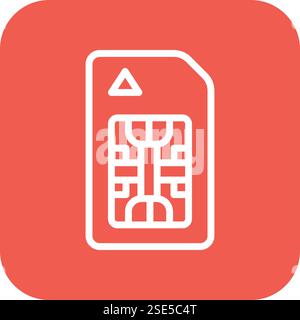 Illustration de conception d'icône de vecteur de carte SIM Illustration de Vecteur