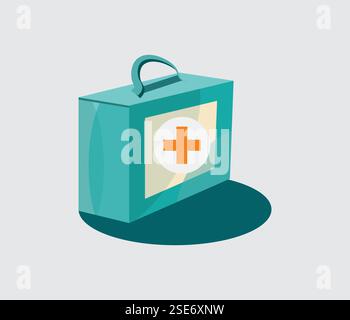 Conception icône trousse de premiers soins, icône médicale Illustration de Vecteur