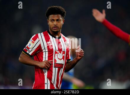 Rhian Brewster de Sheffield United lors du Sky Bet Championship match à Bramall Lane, Sheffield. Date de la photo : samedi 8 février 2025. Banque D'Images
