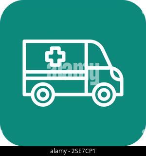 Illustration de conception d'icône de vecteur d'ambulance Illustration de Vecteur