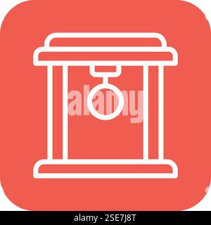 Illustration de conception d'icône de vecteur de porte Torii Illustration de Vecteur