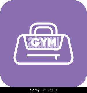 Illustration de conception d'icône de vecteur de sac de gym Illustration de Vecteur