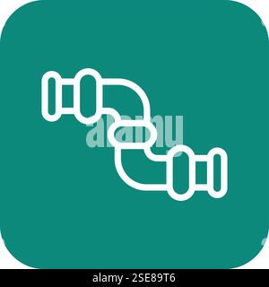 Illustration de conception d'icône de vecteur de variante de tuyau Illustration de Vecteur