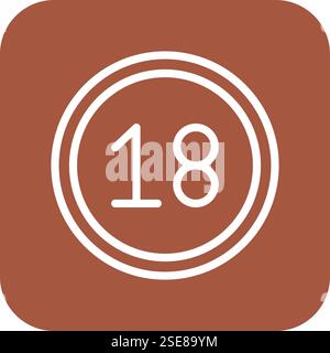 Dix-huit illustrations de conception d'icônes vectorielles Illustration de Vecteur