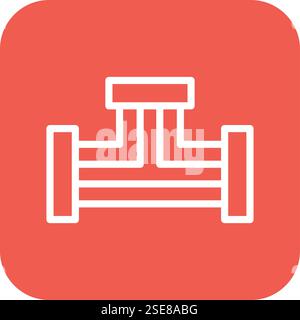 Illustration de conception d'icône de vecteur de variante de tuyau Illustration de Vecteur