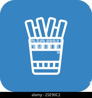 Illustration de conception d'icône vectorielle de frites Illustration de Vecteur