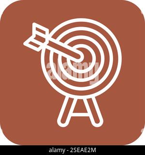 Illustration de la conception de l'icône de vecteur cible Illustration de Vecteur