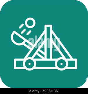 Illustration de conception d'icône de vecteur de catapulte Illustration de Vecteur